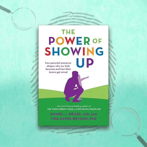 Book cover of 'The Power of Showing Up' on a light blue background
